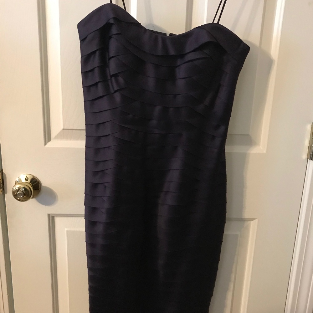 Short Ruffle Purple Dress with Purple Shawl